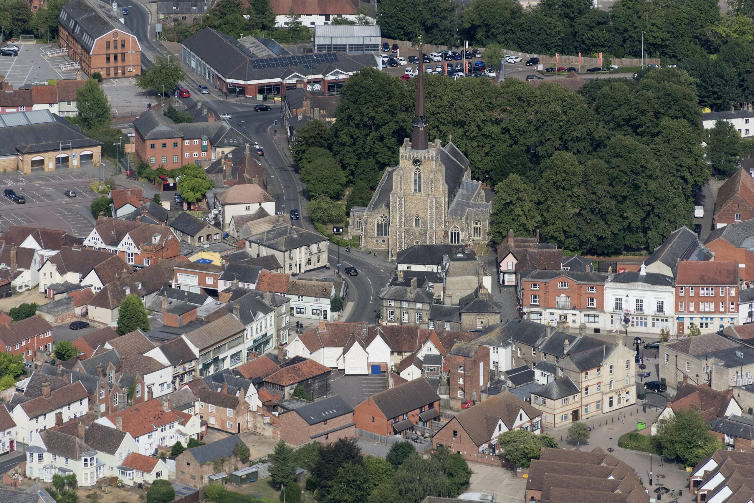 Aerial view of Stowmarket